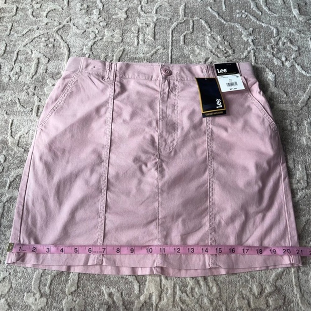Lee Women's Skirt Size 12 Pink Comfort Waistband Casual Mini New with Tags - Picture 8 of 13